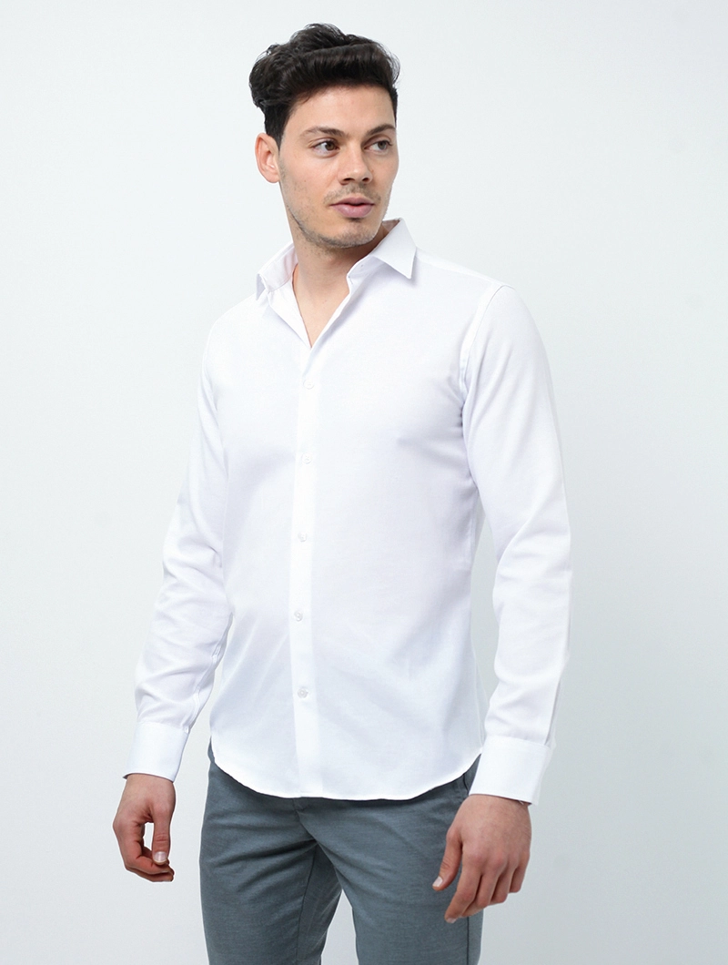 Chemise slim unie